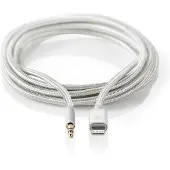 Nedis Câble Adaptateur Apple Lightning 8 Broches Vers Mâle Plaqué Nylon Or 3.5 Mm 1 M