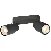 SLV PURI 2.0 Tube, applique murale et plafonnier, long, 2 x max. 6W GU10, noir 1008361