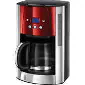 Russell Hobbs 23240-56 Luna Solar Red - Cafetière à filtre avec verseuse en verre - Rouge