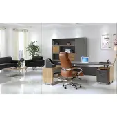 AEA Elegantes Chesterfield-Sofa aus Leder in Braun für Wohnzimmer