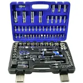GEKO Jeu de lames 94pcs, 1/2", 1/4", acier CrV G10100
