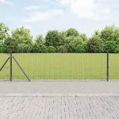 Syfax Clôture en fil soudé avec base en béton 100 x 0,5 m (L x H)