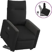 Syfax Fauteuil inclinable noir tissu