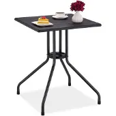 B2X Table de jardin aspect bois noir