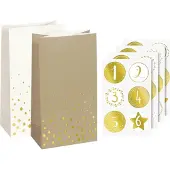 Heyda 203089332 Set de calendrier de l'Avent "Flocons", L/H/P : 97 mm × 180 mm × 60 mm