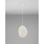 Nova Luce Suspension naturelle Tempus blanc 40cm