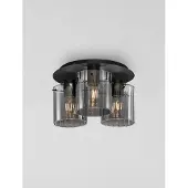 Lyora Plafonnier design Mirbi 3 lumières noir