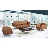 AEA Leder Chesterfield-Sofa Set in Schwarz mit modernem Design