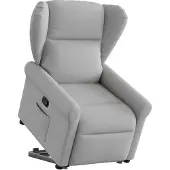 Syfax Fauteuil inclinable gris nuage tissu