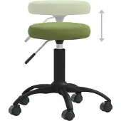 Syfax Chaise de salle à manger Vert clair Velours