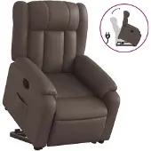Syfax Fauteuil inclinable marron similicuir