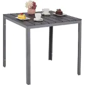 Northix Table de jardin carrée aspect bois