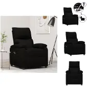 vidaXL Fauteuil Relax Electrique Noir Tissu - Fauteuil