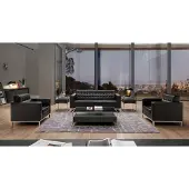 AEA Kunstleder Sofa Set in Beige Modern Wohnzimmermöbel