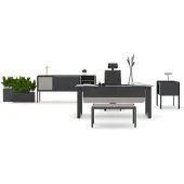 Xl Moebel Gmbh Arbeitszimmer Set Schreibtisch Büroschrank Kommode Couchtisch Antrazhit