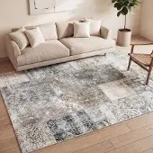 FRAAI Tapis patchwork | Lago Gris | 200x290cm | Gris | Rectangulaire | Tapis