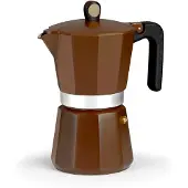 Monix Cream Coffee Maker Italian 6 Cups Doré