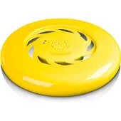 Ginza.se Frisbee avec enceinte Bluetooth - Étanche, jaune, portée de 20 m