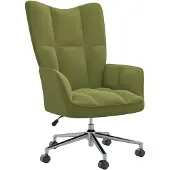 Syfax Chaise de relaxation Vert clair Velours