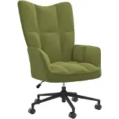 Syfax Chaise de relaxation Vert clair Velours