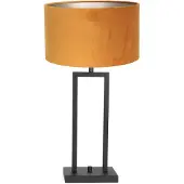 Steinhauer Lampe de table noire et dorée Stanger