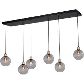 Masterlight Lampe suspendue Lazise 6x Ø 20cm doré