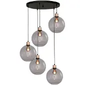 Masterlight Lampe suspendue Vide Lazise Or 5 lumières