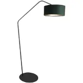 Steinhauer Lampadaire - vert noir - ZigZag - plastique métal velours tissu - lampe arquée - E27 - 4246ZW - Anne Lighting