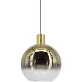 Artdelight Suspension en verre doré Rosario Ø 20cm