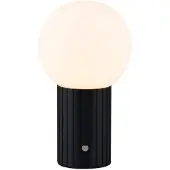 TRIO Lampe de table rechargeable Tauris noir et blanc