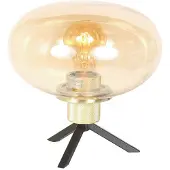 Steinhauer - lampe de table - Reflexion - ambre - verre métal - Ø 22cm - E27 - 2681ME