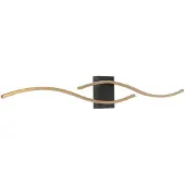 Highlight Applique murale design Onda Noir avec ondulation en laiton