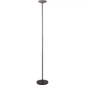 Masterlight Lampadaire de conception Scala noir avec nickel Ø 20cm