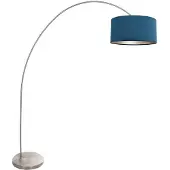 Steinhauer Lampadaire - acier - Solva - métal textile - lampe arquée - E27 - 3914ST -
