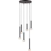 Masterlight Suspension LED Fabro 6 feux - huile tachetée