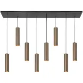 Highlight Lampe pendante de salle à manger Perugia bronze - 8x GU10
