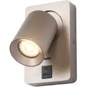 Artdelight Lampe de chevet Megano USB champagne avec USB-A et USB-C