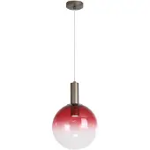 Searchlight Suspension design Ombre verre rouge