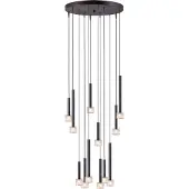Masterlight Suspension LED Fabro 12 lumières - Huile tachetée