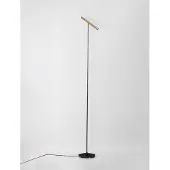 Lyora Lampadaire design Prato Noir avec brun moka