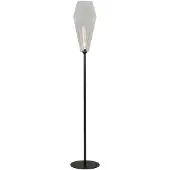 Masterlight Lampadaire noir Diamond 190cm avec verre clair