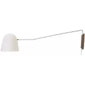 Artdelight Lampe de lecture élégante Sensa blanc avec du bois