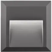 Nova Luce PULSAR LED Applique murale Gris 2W IP54 Blanc chaud 12x3x12cm 811201