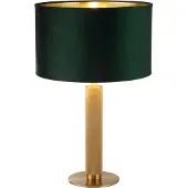Searchlight Lampe de table dorée London avec capuche verte