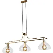 Searchlight Margarita 3Lt Bar Pendant - Laiton avec verre clair