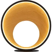Searchlight Lampe de table design Curio noir avec du bois