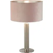 Searchlight Lampe de table dorée London avec capuche rose