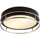Searchlight Plafonnier design Pheonix Ø 30cm noir avec argent