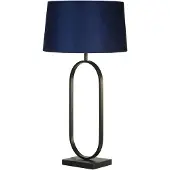 Searchlight Lampe de table Modish noir avec capuche bleue