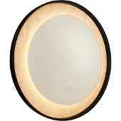 Searchlight Miroir de salle de bain Luxo Noir avec lumière